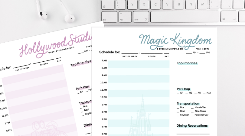 Disney World Daily Itinerary (Printable Templates)