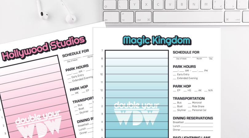 Disney World Daily Itinerary (Printable Templates)